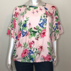 Liz Claiborne Floral Blouson Top with Camisole